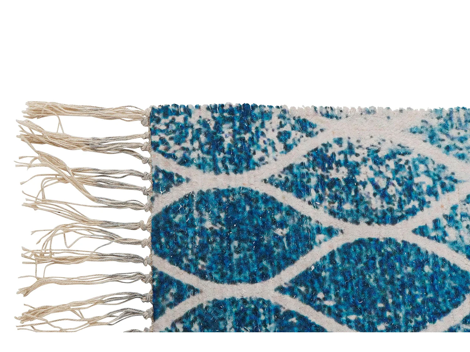 Tapis DKD Home Decor Bleu Coton Chenille (60 x 240 x 1 cm)