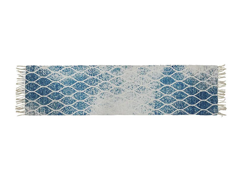 Tapis DKD Home Decor Bleu Coton Chenille (60 x 240 x 1 cm)