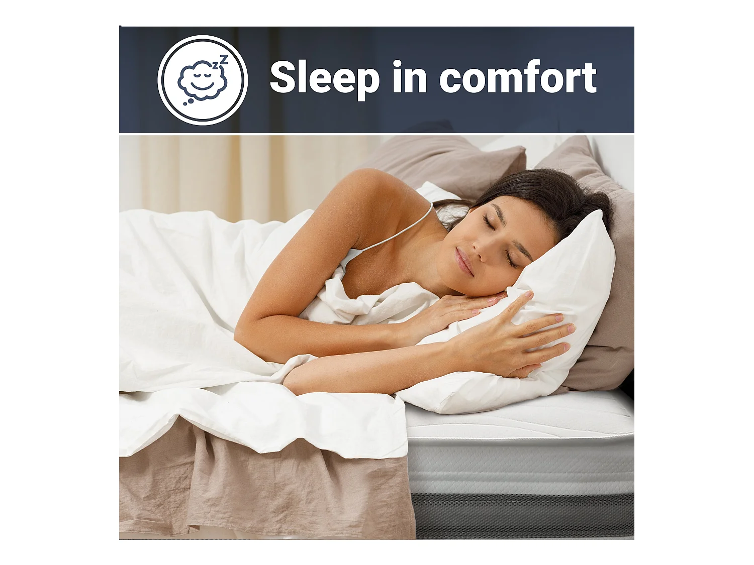 Doppelmatratze King Size 200x220 Memory Orthopädisch, Antibakteriell, Anti-Milben, Anti-Allergie.| Höhe 20 cm | Made in Italy