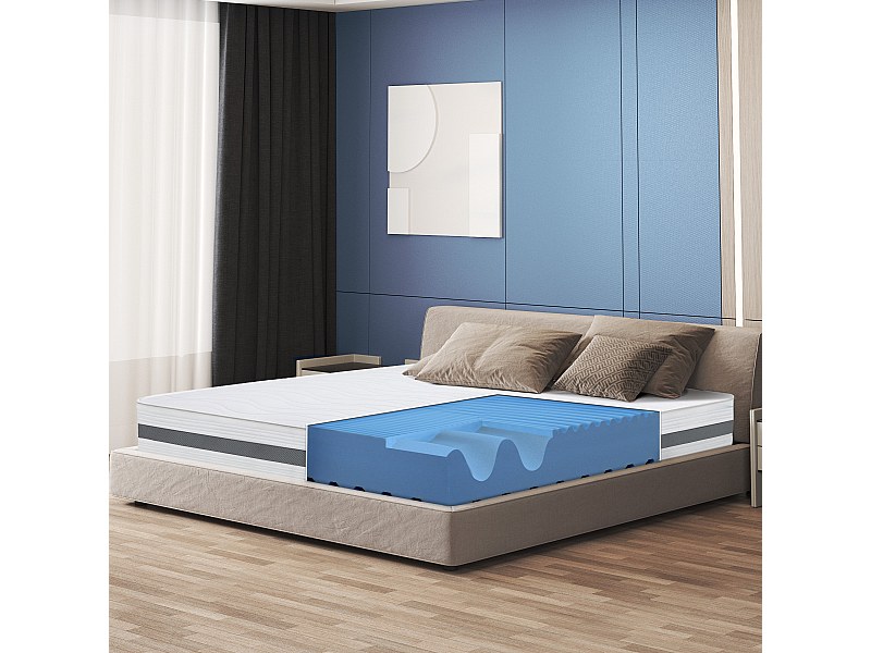 Matelas Clic-Clac 130x190 Cm ROOMIE - Épaisseur 16cm, Mousse Confort - Canapé Lit Appoint - YSMÉE