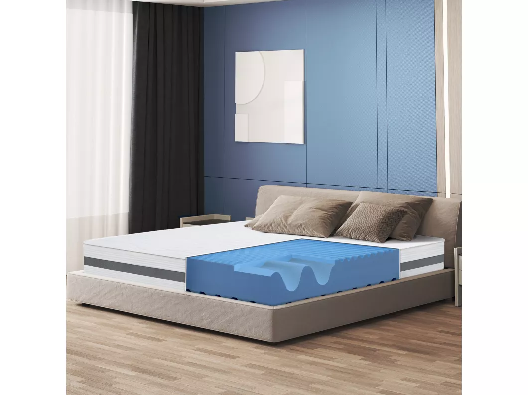 Kauf Unique Großes Einzelbett Matratze 135x195 Memory Orthopädisch, Antibakteriell, Anti-Milben, Anti-Allergie.| Höhe 20 cm | Made in Italy