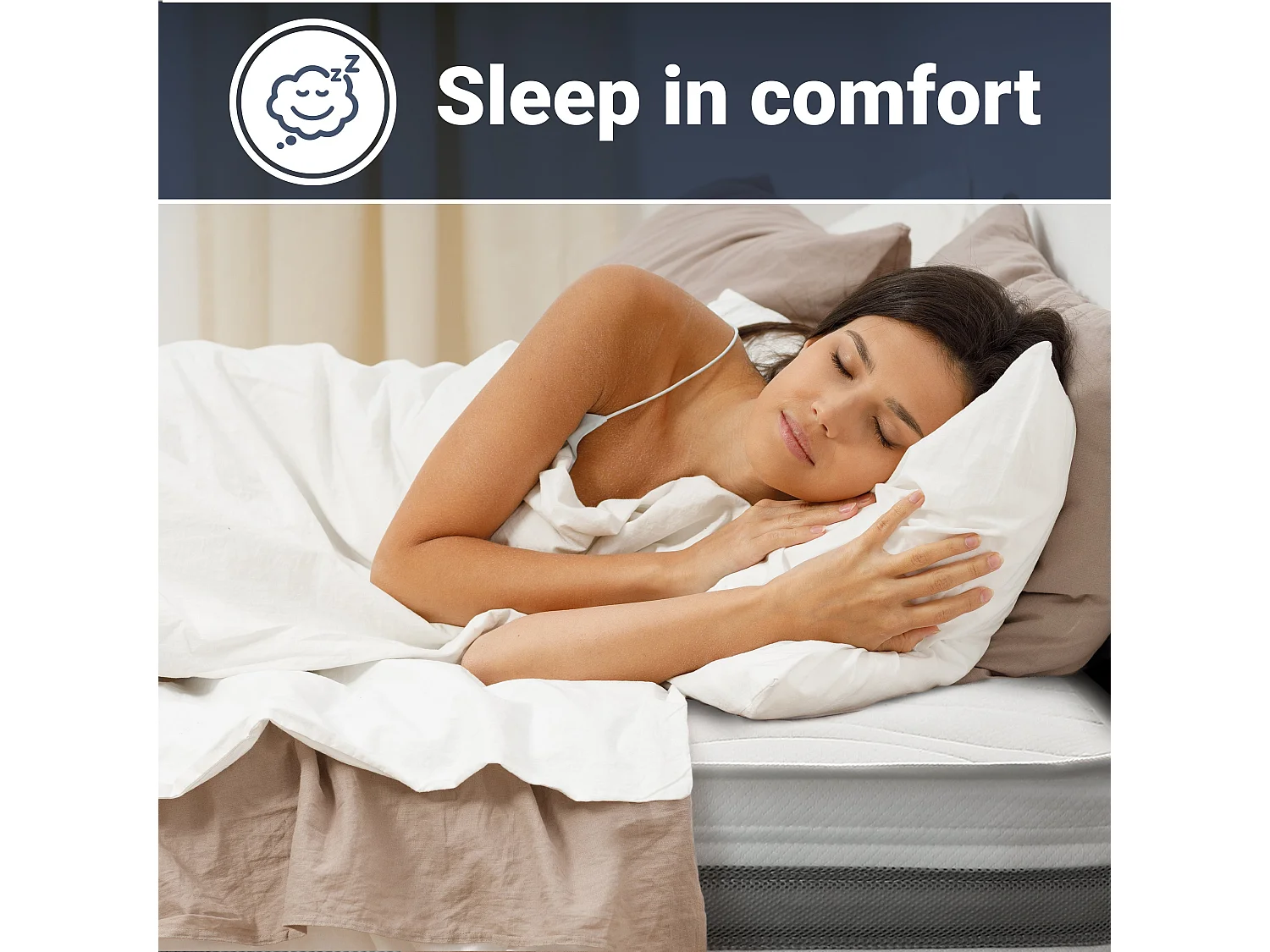 Einzelne Matratze 75x180 Memory Orthopädisch, Antibakteriell, Anti-Milben, Anti-Allergie.| Höhe 20 cm | Made in Italy