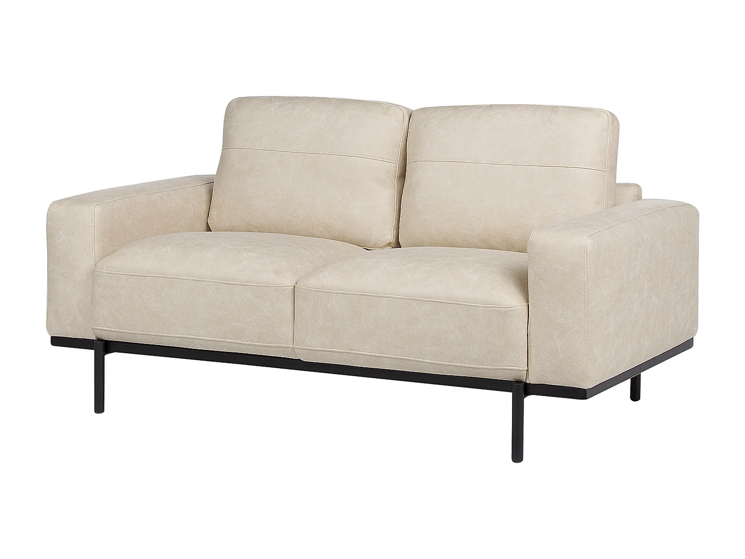 Canapé SOVIK Tissu Beige 2 places