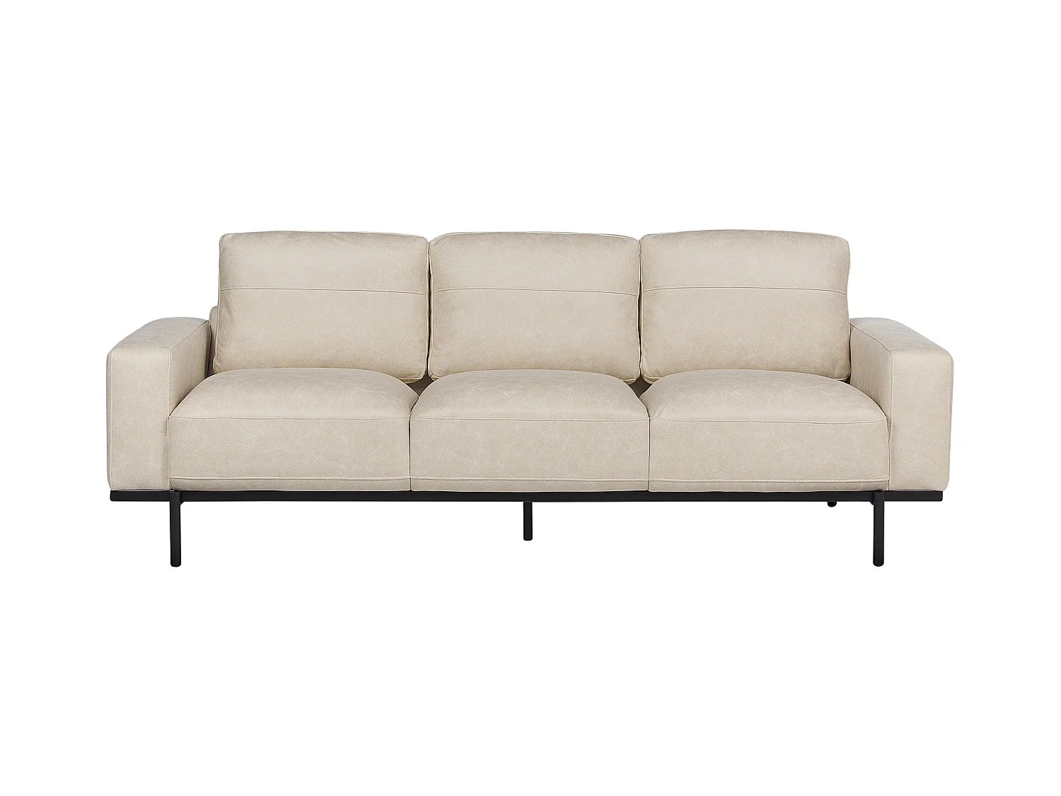 Canapé 3 places SOVIK Tissu Beige