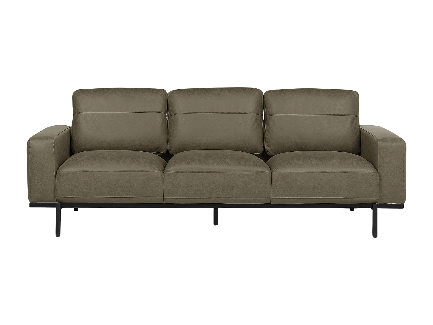 Canapé 3 places SOVIK Cuir PU Vert