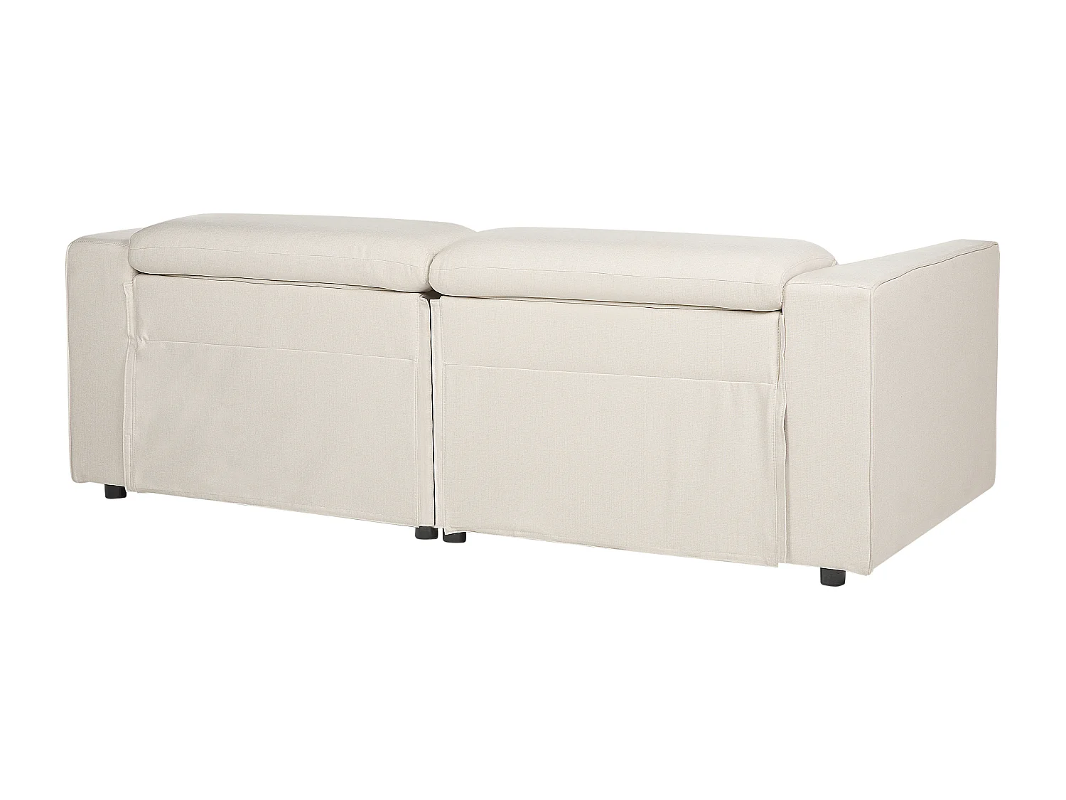 Canapé relax électrique 2 places ULVEN Tissu Beige clair avec port USB