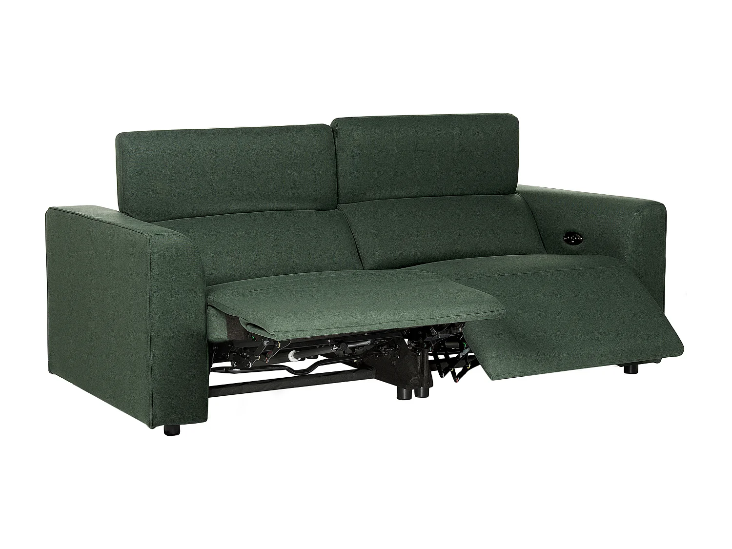 Stoffsofa 2-Sitzer elektrisch verstellbar mit USB-Anschluss Grün ULVEN