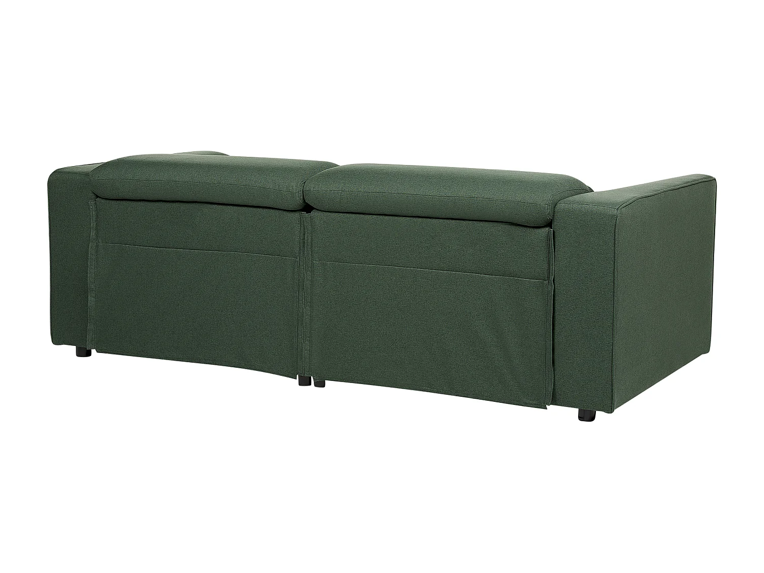 Canapé relax électrique 2 places ULVEN Tissu Vert foncé avec port USB