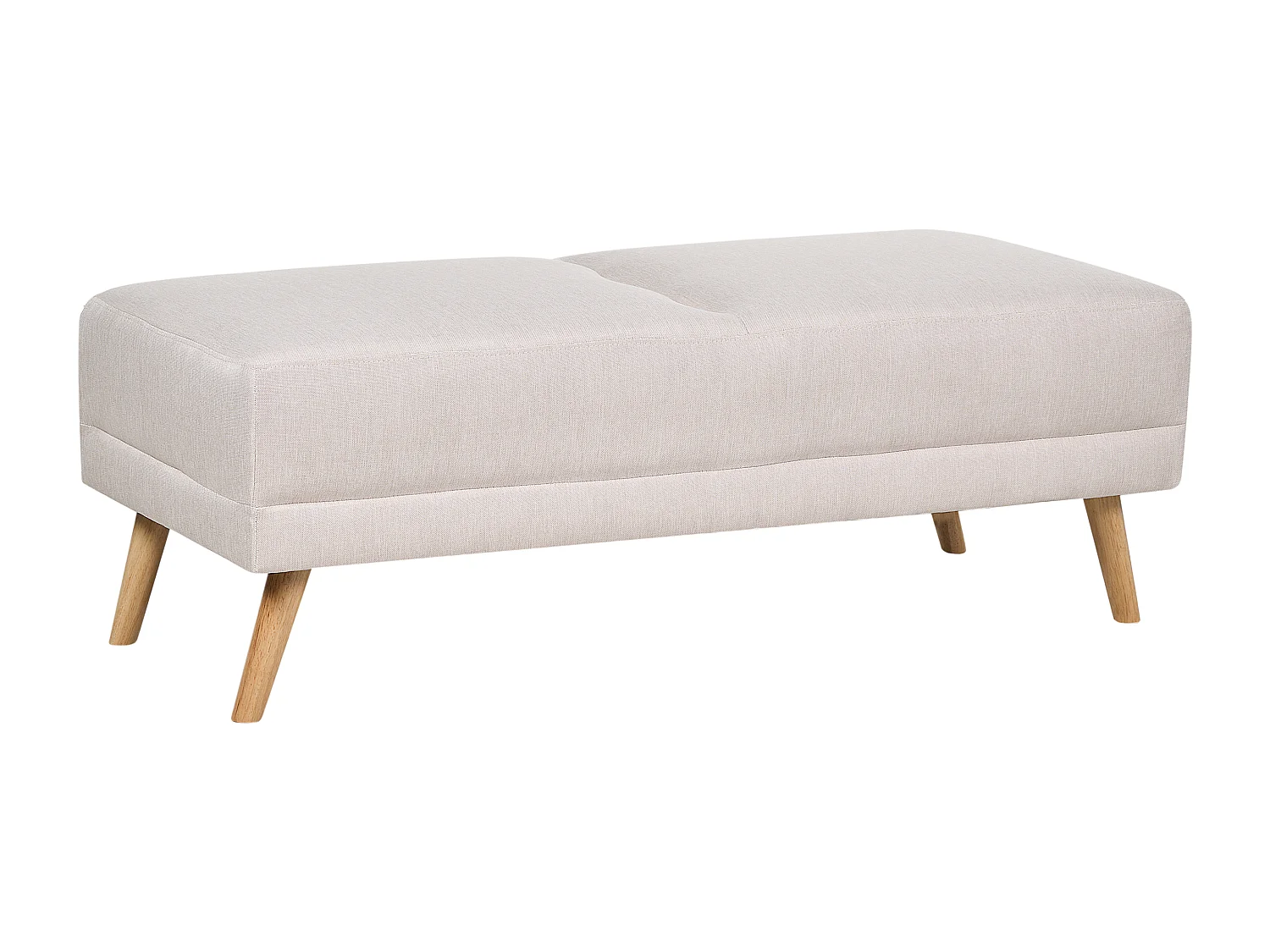 Ottoman FLORLI Tissu Beige clair