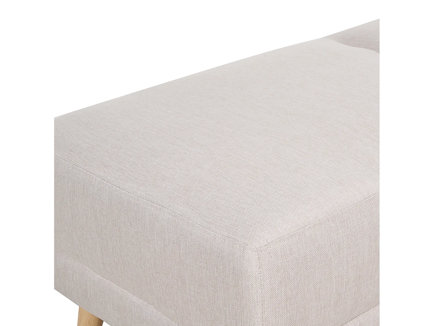 Ottoman FLORLI Tissu Beige clair
