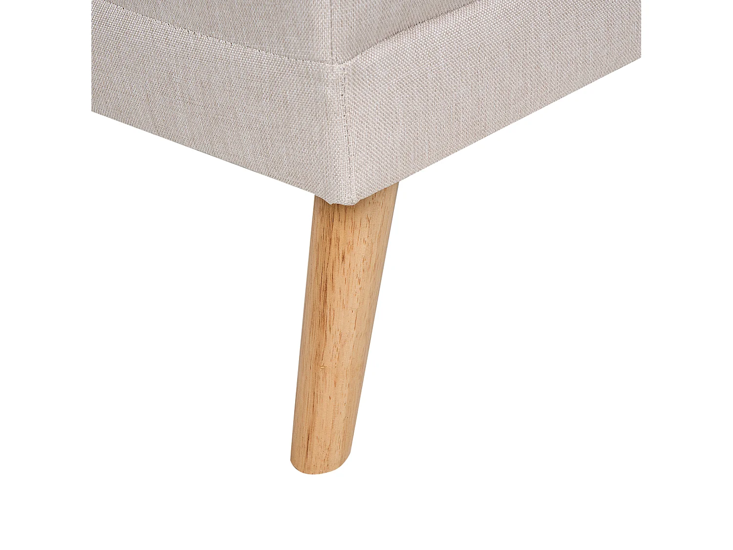 Ottoman FLORLI Tissu Beige clair