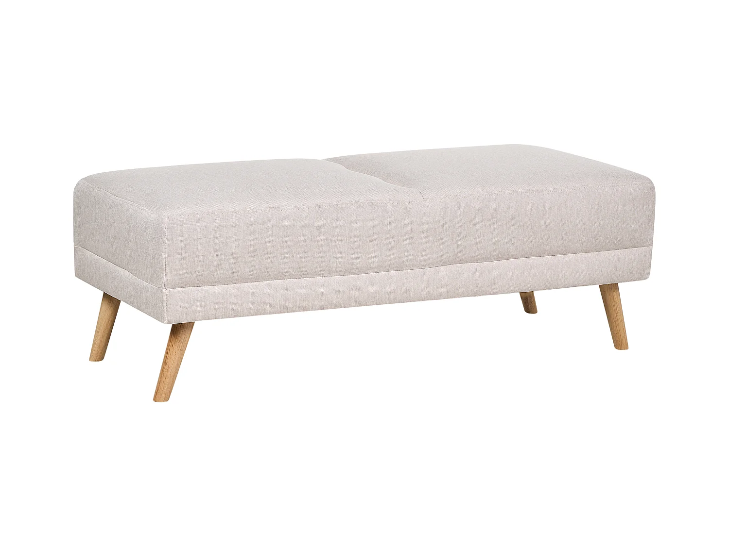 Ottoman FLORLI Tissu Beige clair
