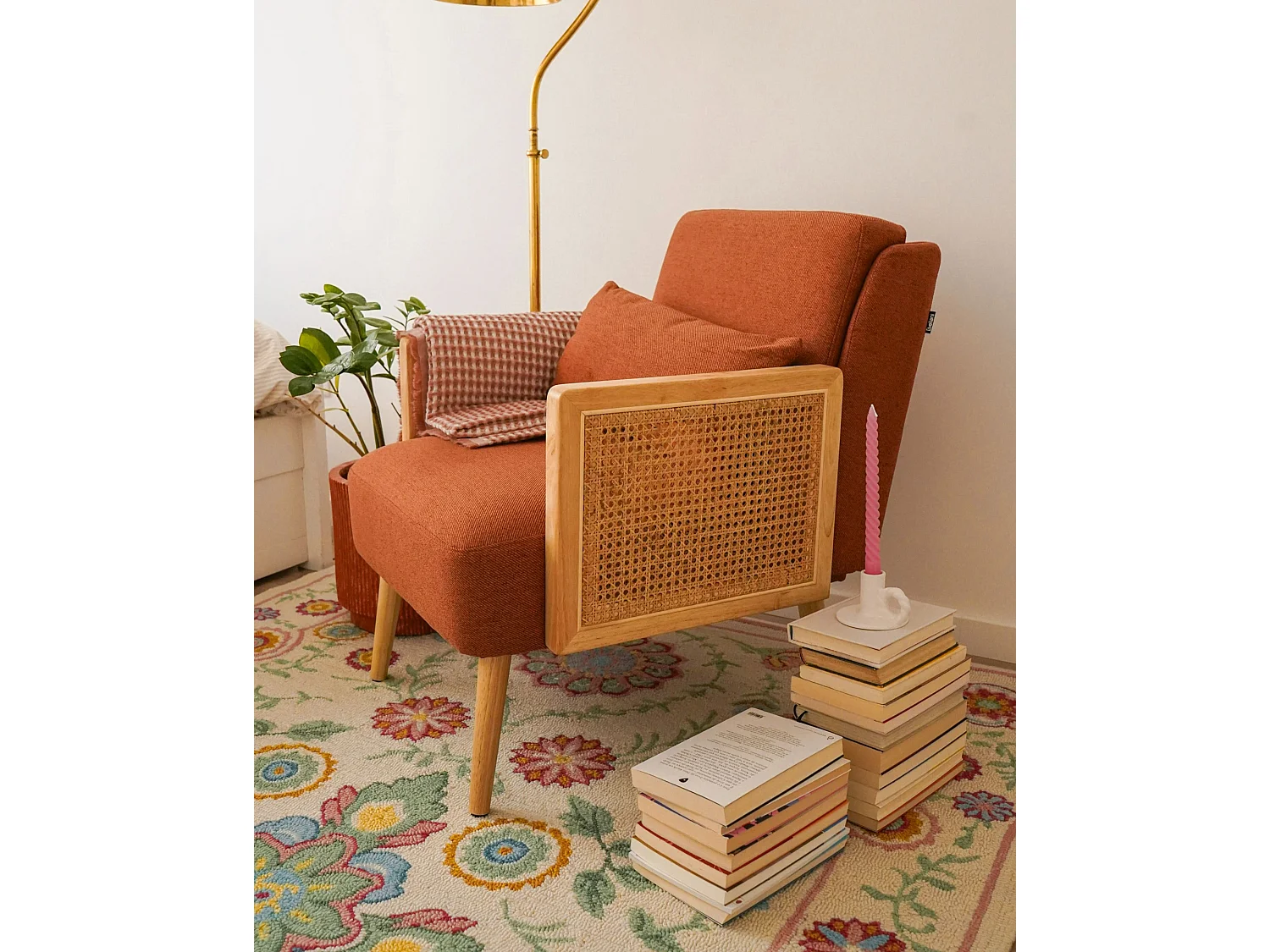 Fauteuil ORUM Tissu Orange