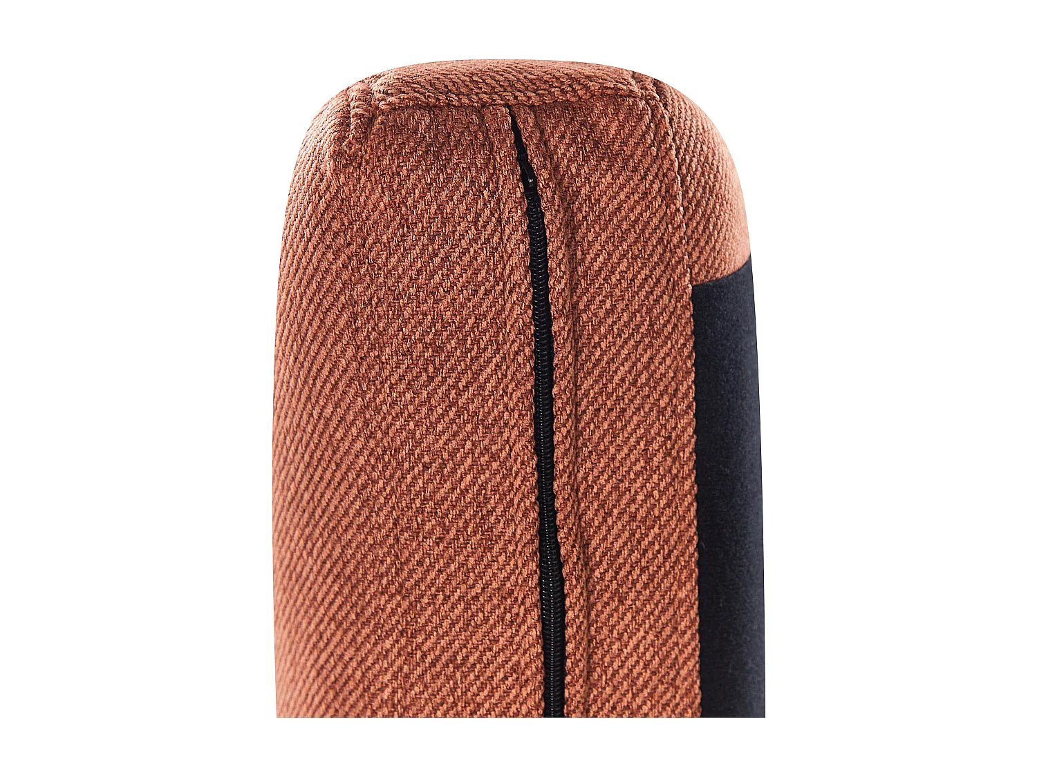 Sessel Stoff orange Wiener-Geflecht Rattan mit hellen Holzbeinen Kissen Orum