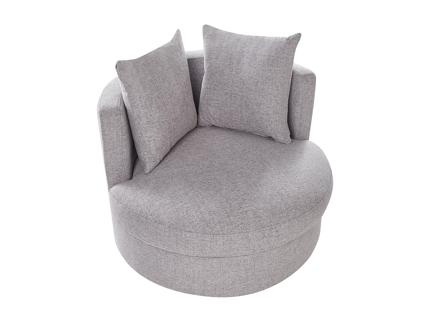 Poltrona girevole DALBY Tessuto Grigio chiaro