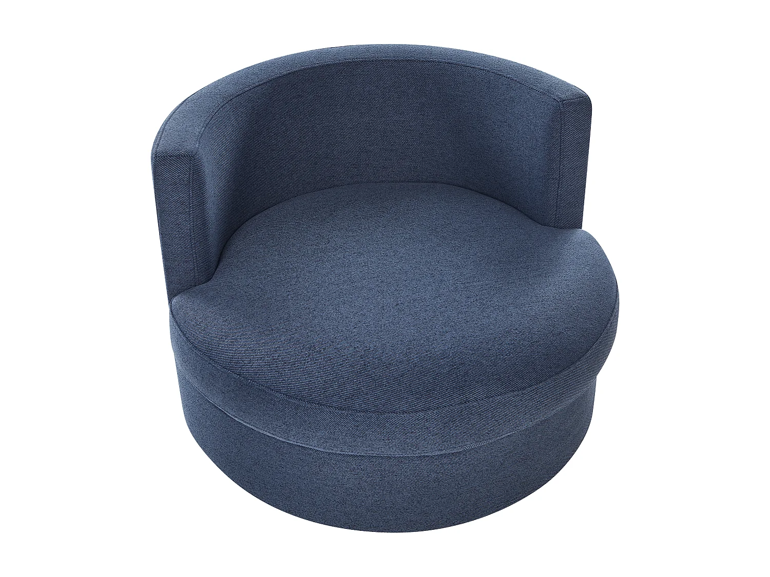 Fauteuil pivotant DALBY Tissu Bleu foncé