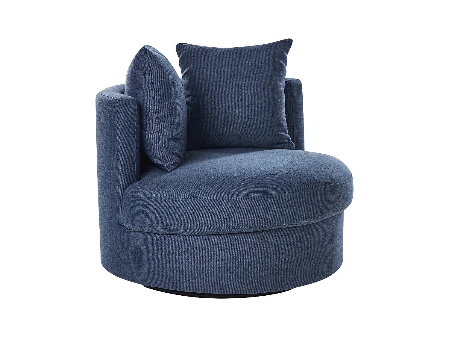 Fauteuil pivotant DALBY Tissu Bleu foncé