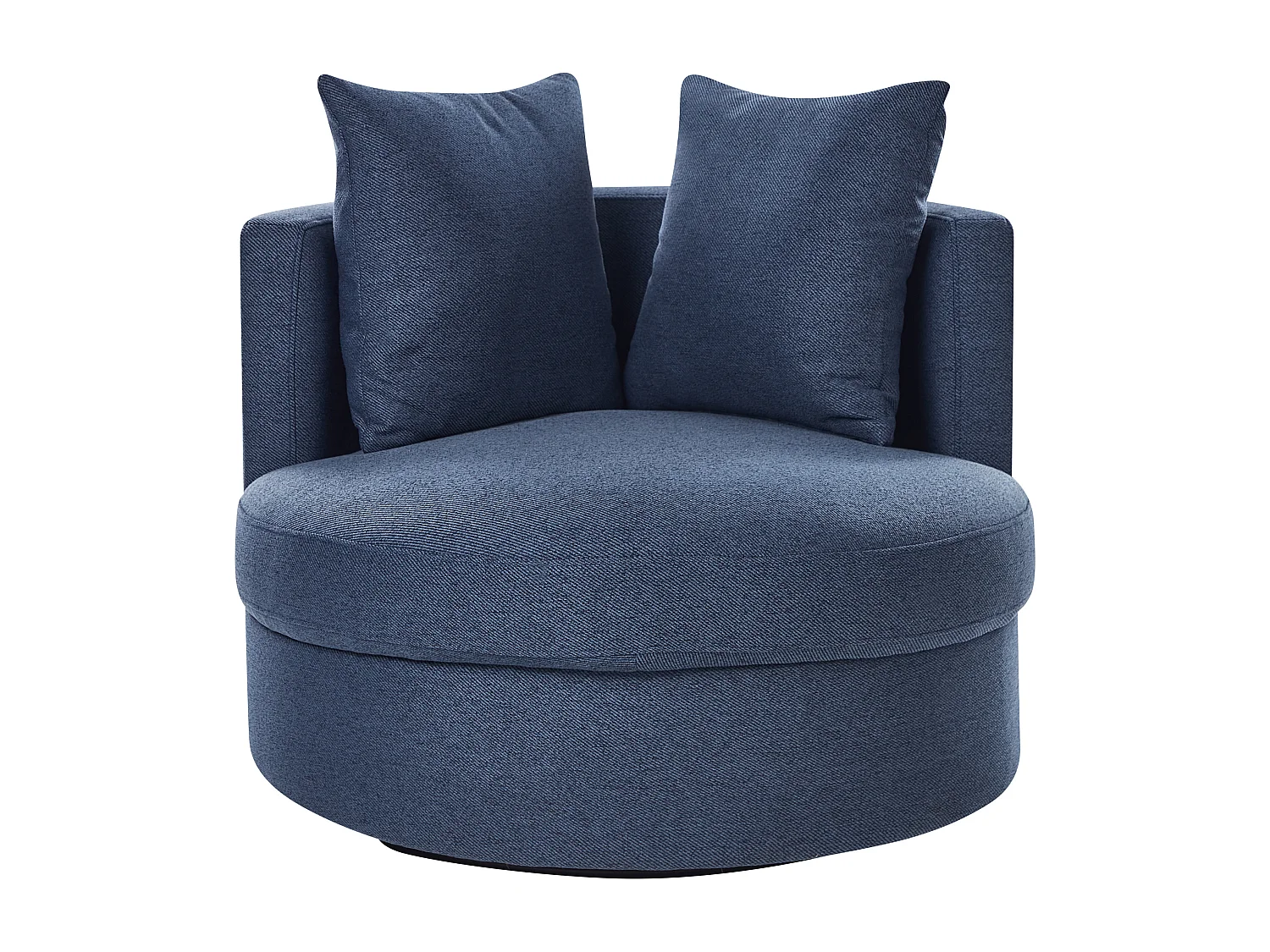 Fauteuil pivotant DALBY Tissu Bleu foncé