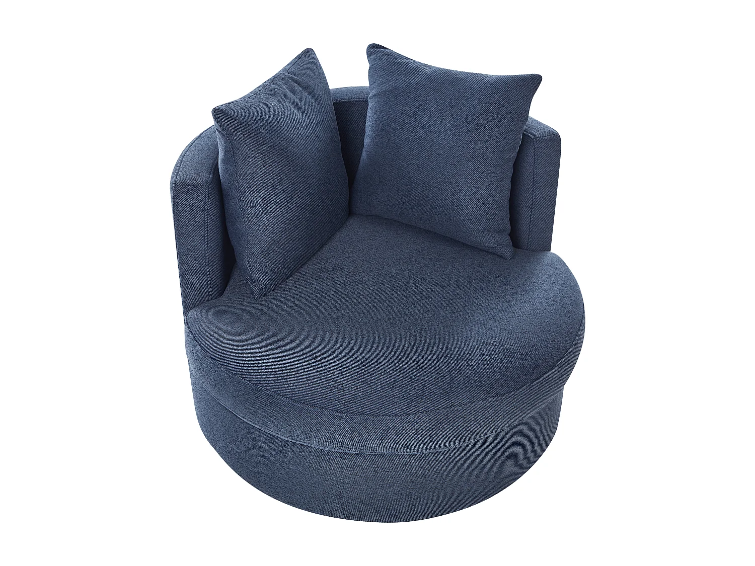 Fauteuil pivotant DALBY Tissu Bleu foncé
