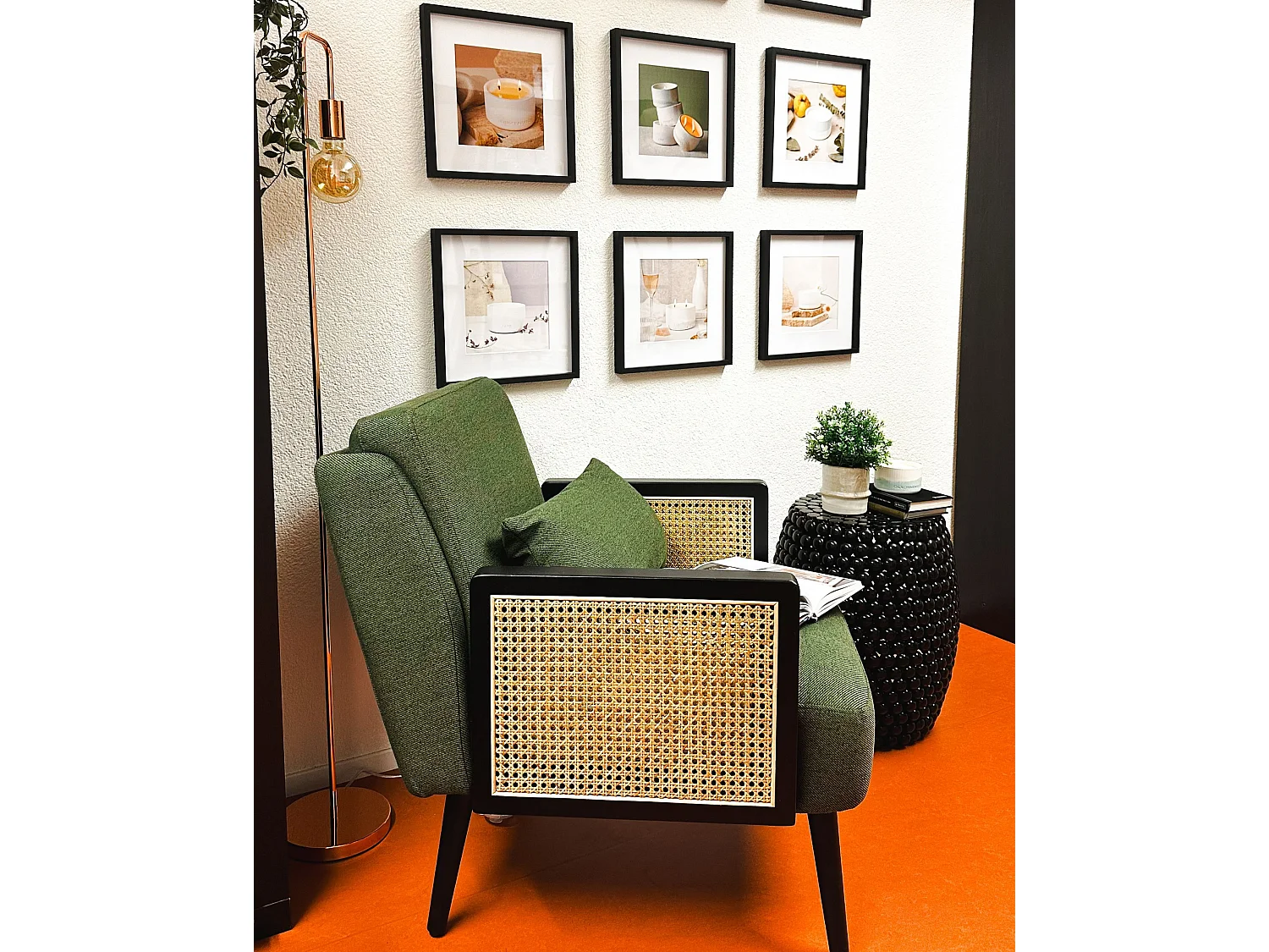Fauteuil ORUM Tissu Vert foncé