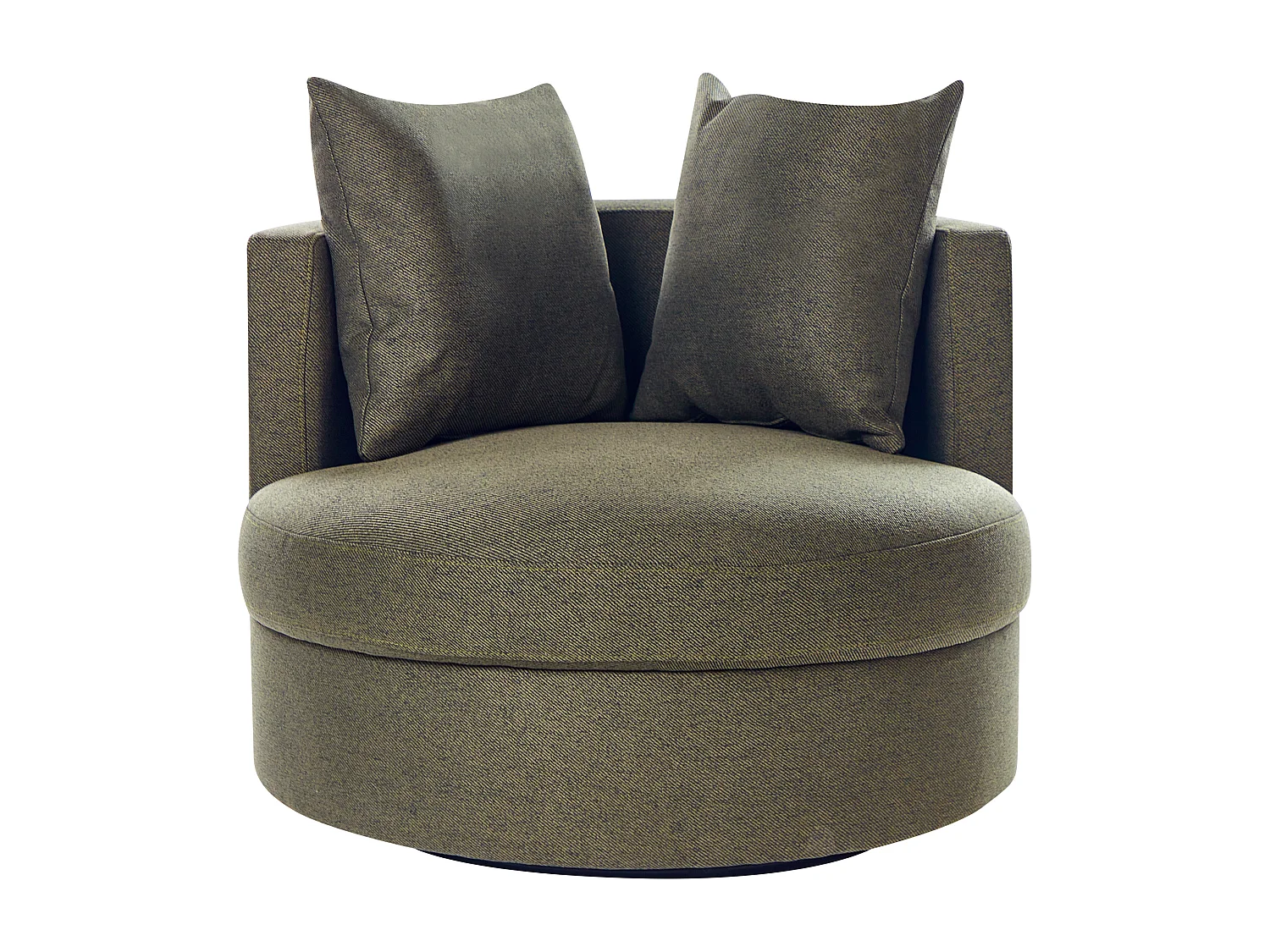 Fauteuil pivotant DALBY Tissu Vert foncé