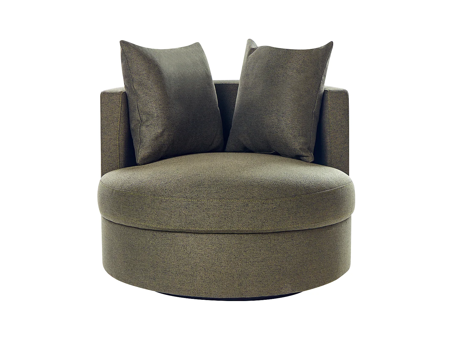 Fauteuil pivotant DALBY Tissu Vert foncé