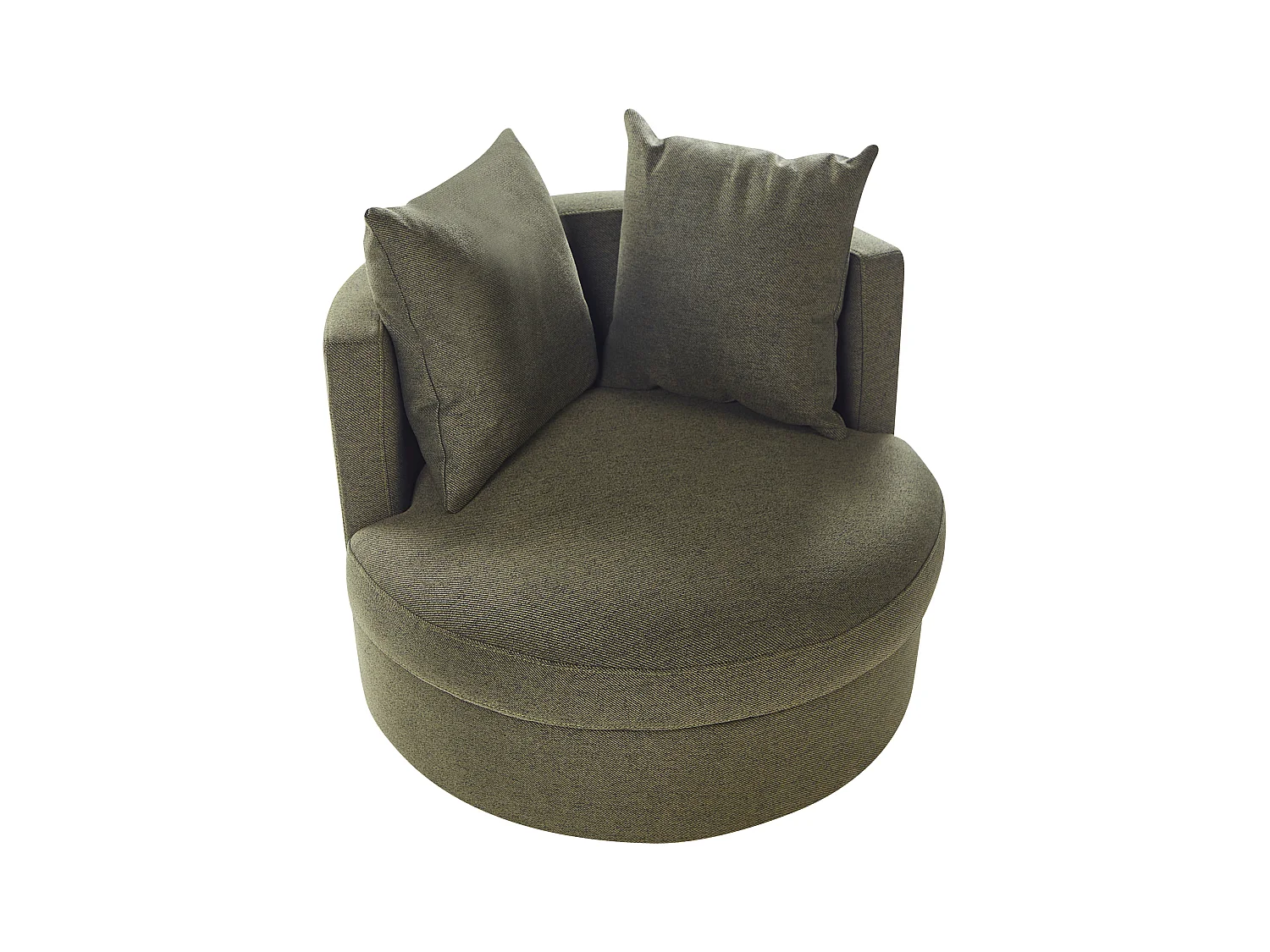 Fauteuil pivotant DALBY Tissu Vert foncé