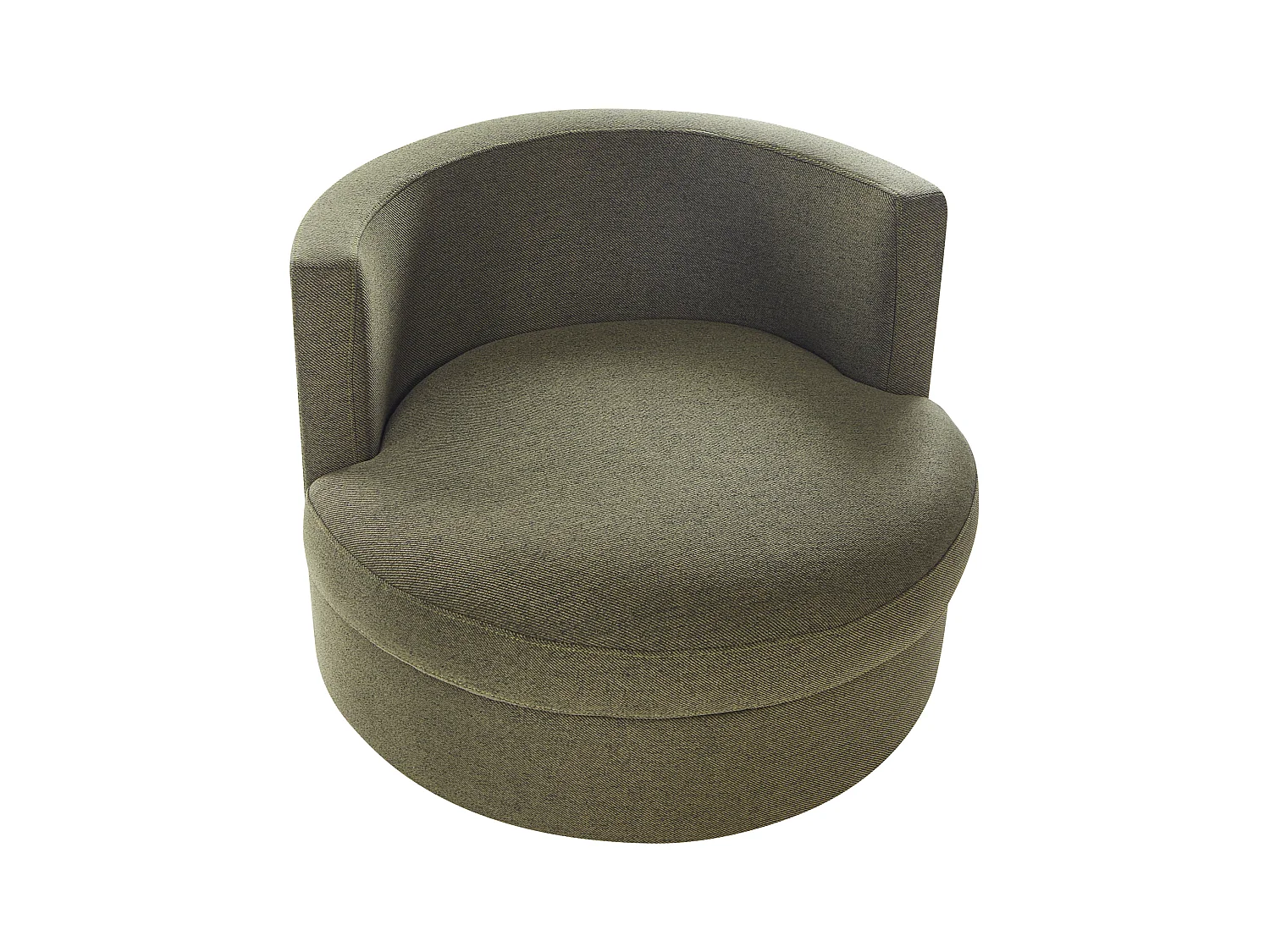 Fauteuil pivotant DALBY Tissu Vert foncé