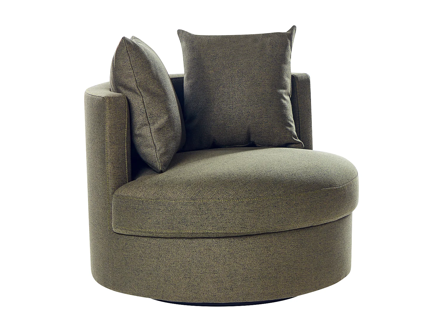 Fauteuil pivotant DALBY Tissu Vert foncé
