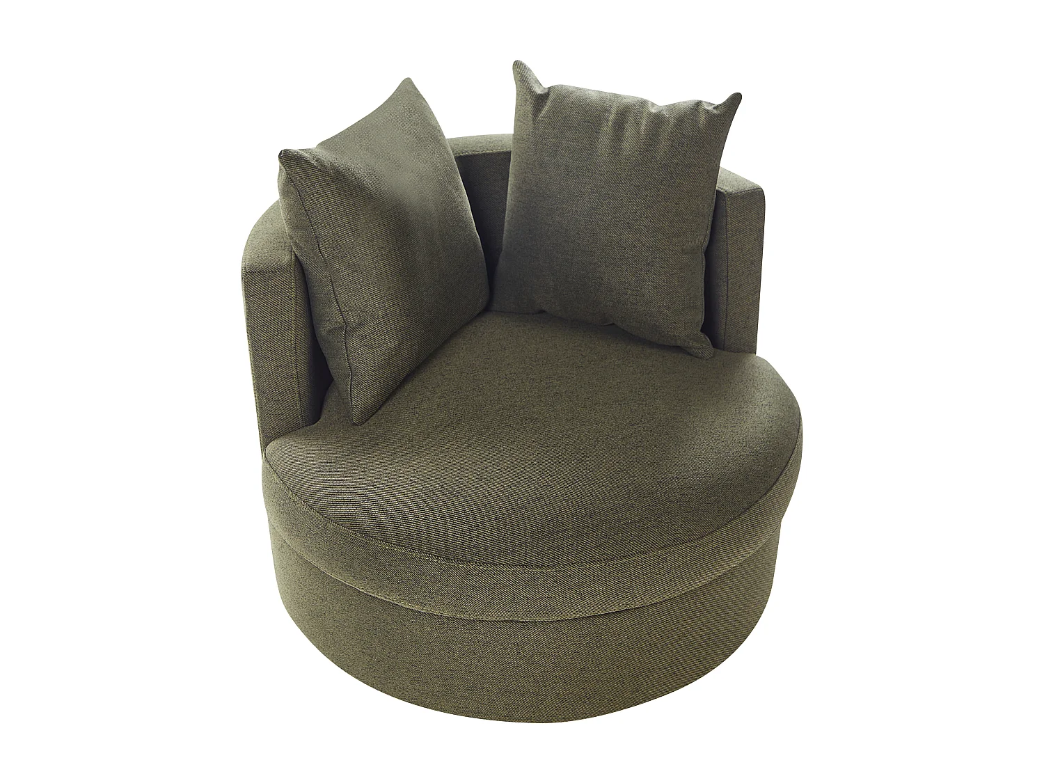 Fauteuil pivotant DALBY Tissu Vert foncé