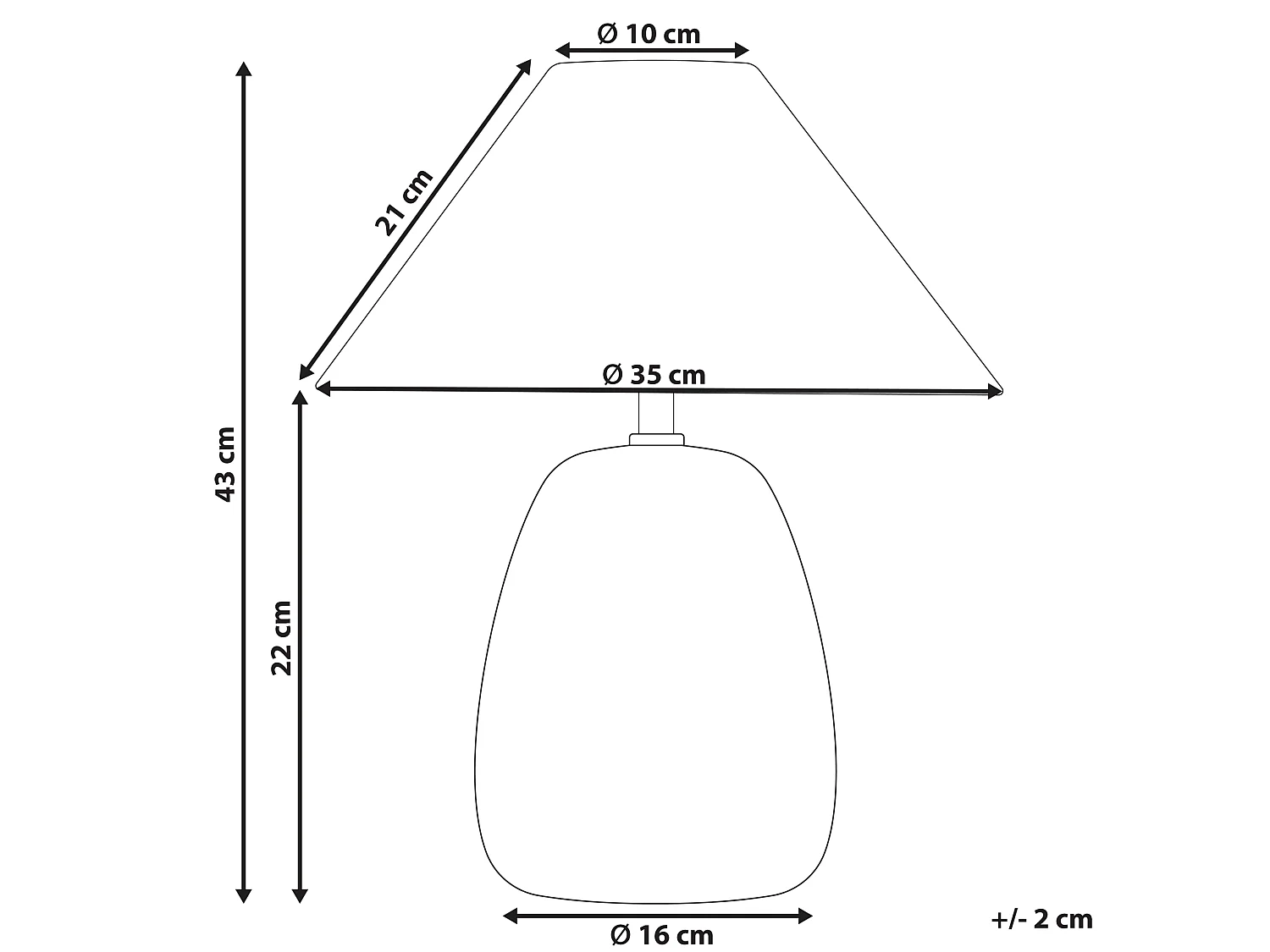 Lampe à poser LUCHETTI Céramique Noir/blanc