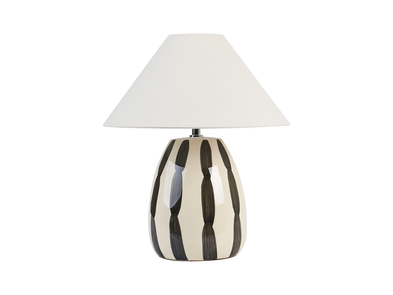 Lampada da tavolo LUCHETTI Ceramica Nero/ Bianco