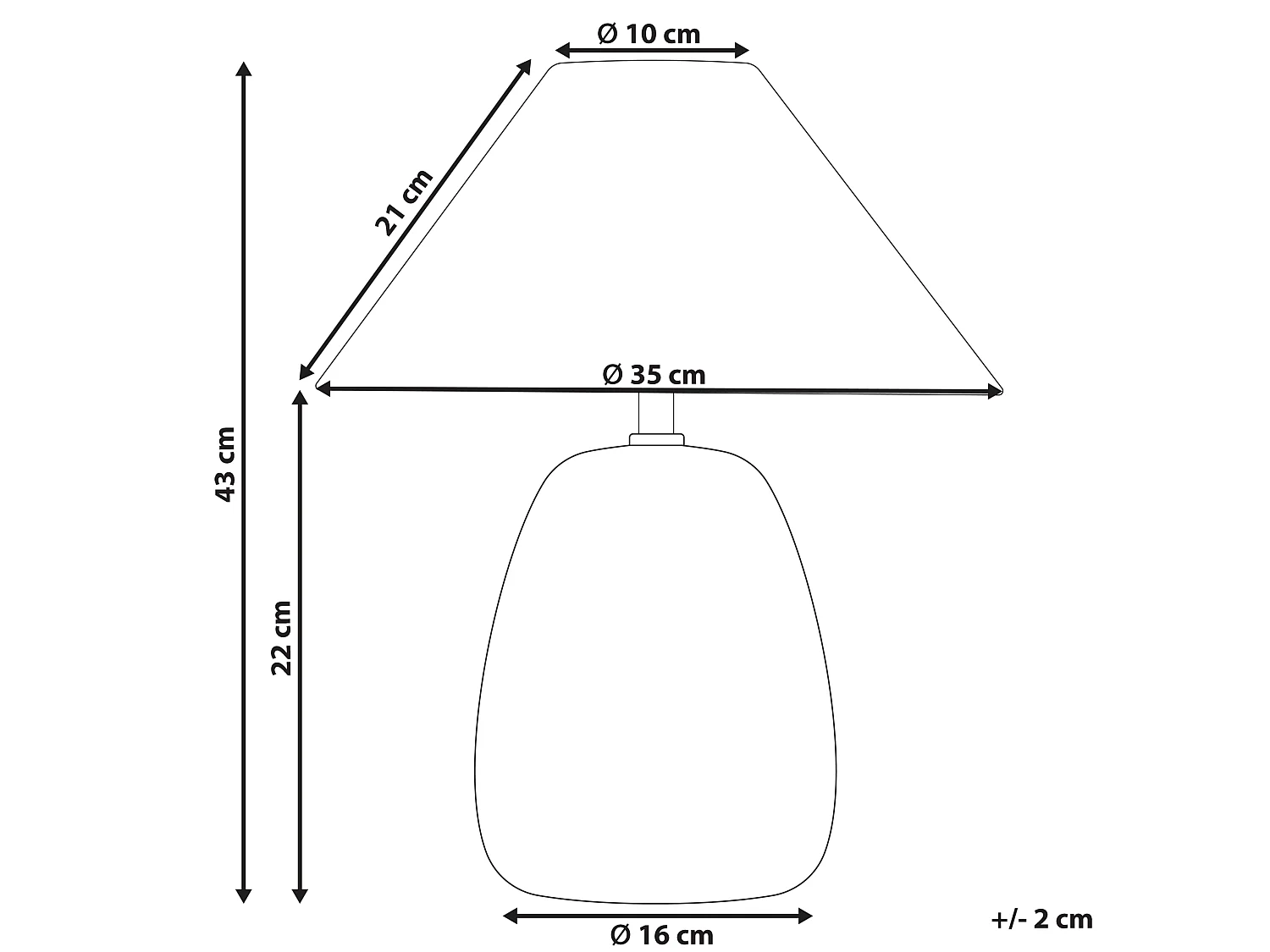Lampa stołowa LUCHETTI Ceramika Czarny/ biały