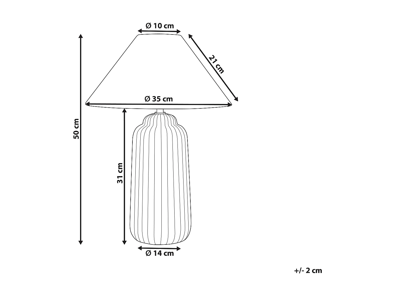 Lampe à poser NURIA Céramique Beige sable