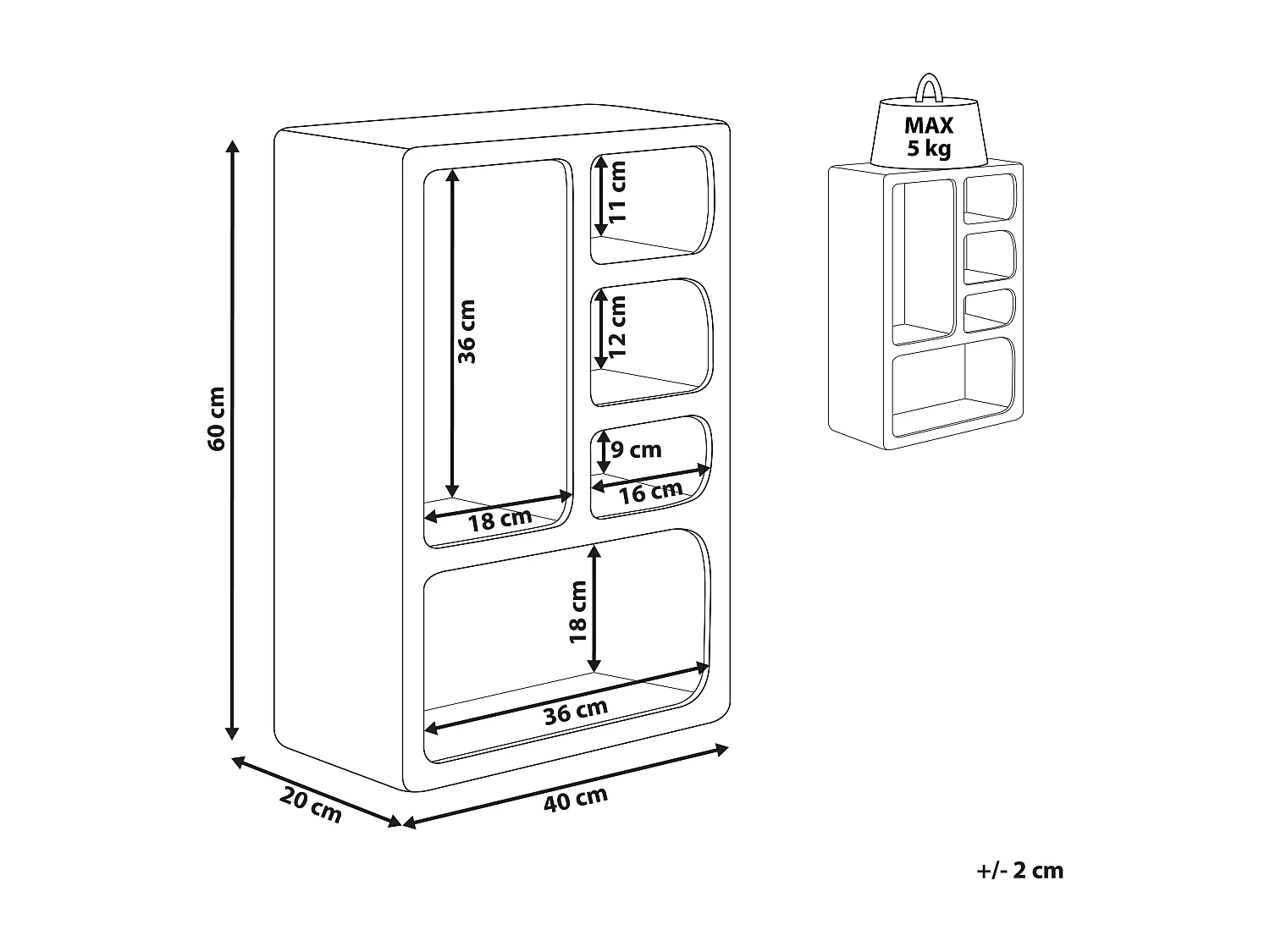 Étagère murale GREELEY Blanc