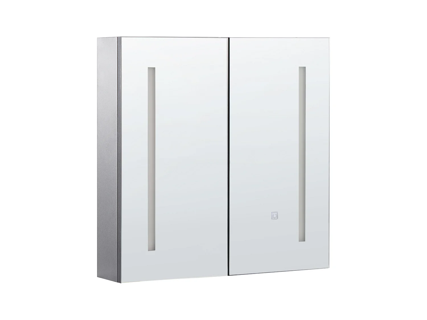 Armoire de toilette murale LED CHABUNCO 60 cm 60 cm Noir