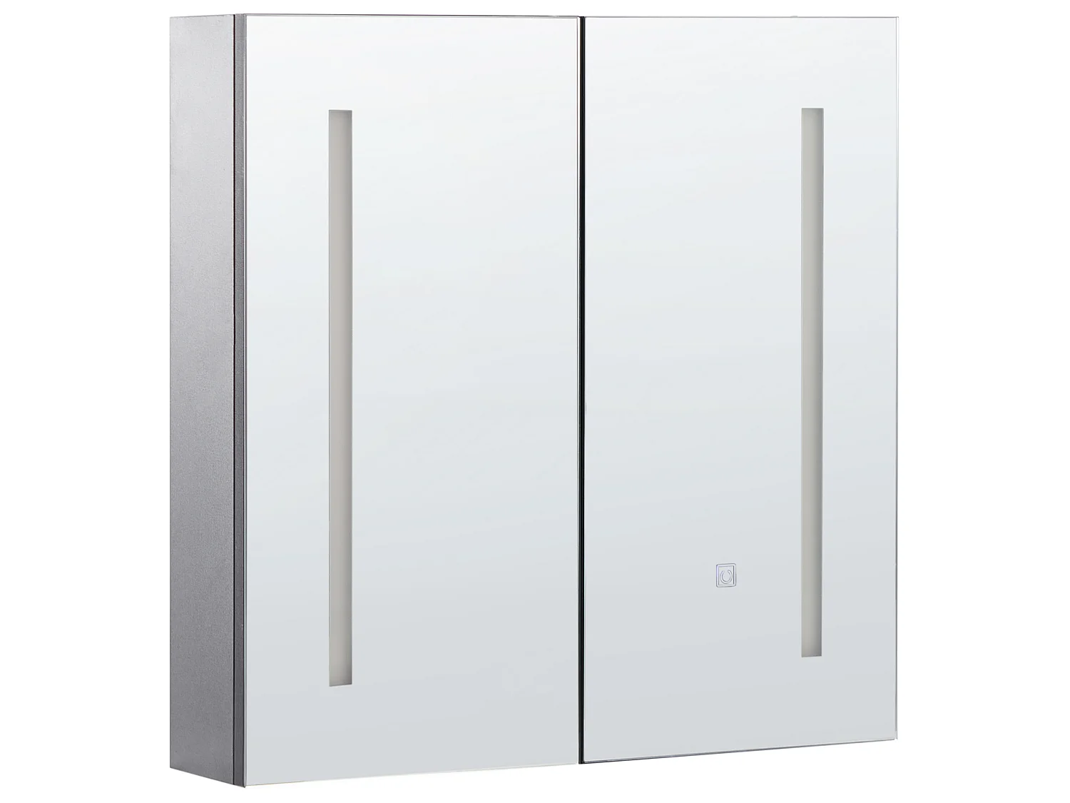 Bad-Spiegelschrank LED CHABUNCO 60 cm 60 cm Schwarz