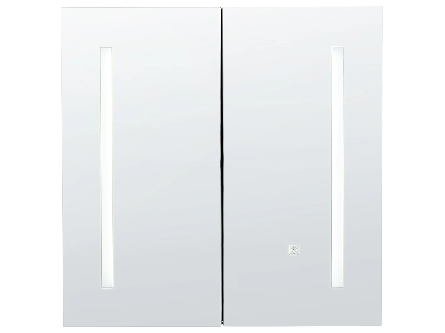Bad-Spiegelschrank LED CHABUNCO 60 cm 60 cm Schwarz