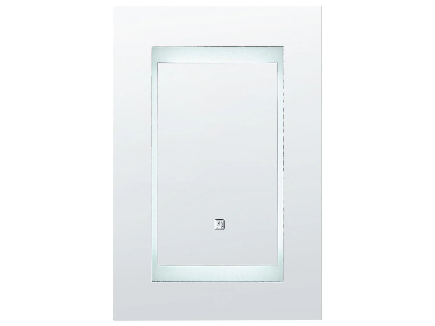 Badkamer wandkast met spiegel LED MALASPINA 40 cm 60 cm Zwart