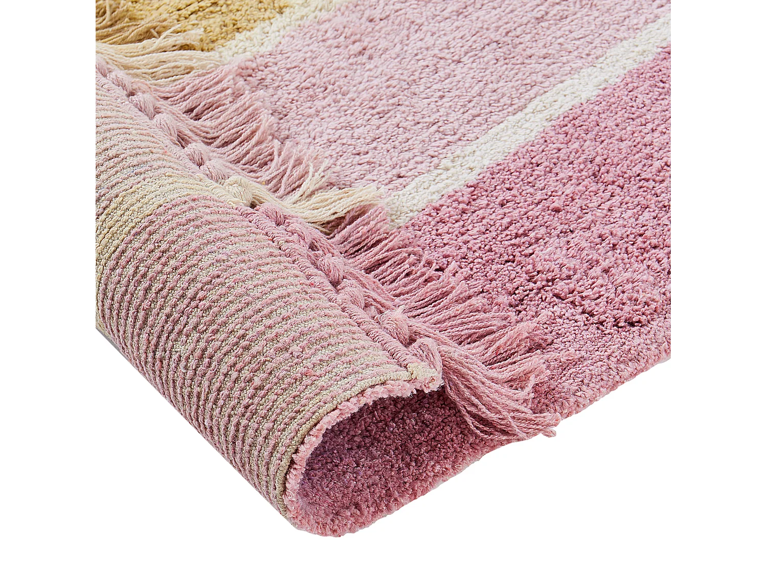 Vloerkleed katoen beige/meerkleurig 140 x 200 cm TATARLI