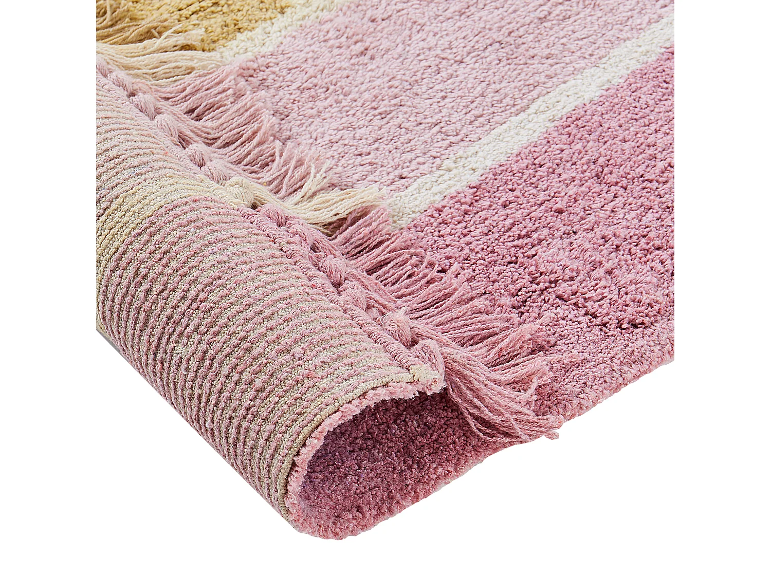 Tappeto cotone beige e multicolore 140 x 200 cm TATARLI