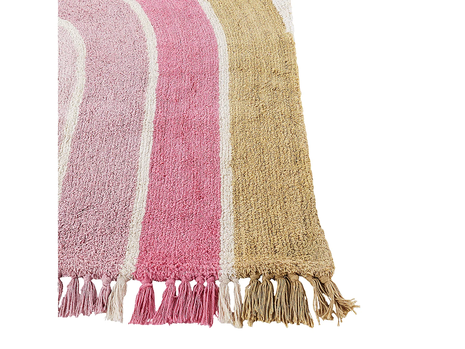 Vloerkleed katoen beige/roze 140 x 200 cm TATARLI