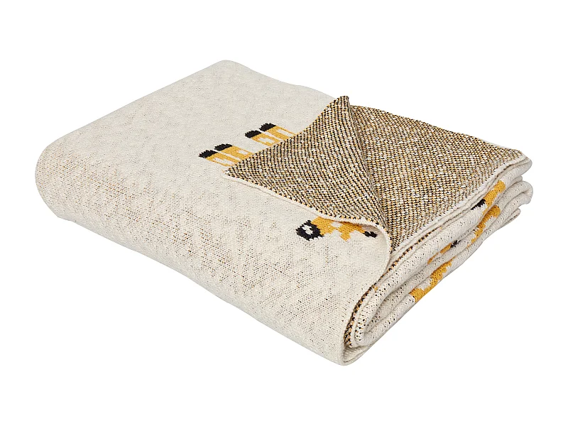 Plaid CHILARI Katoen 130 x 170 cm Beige