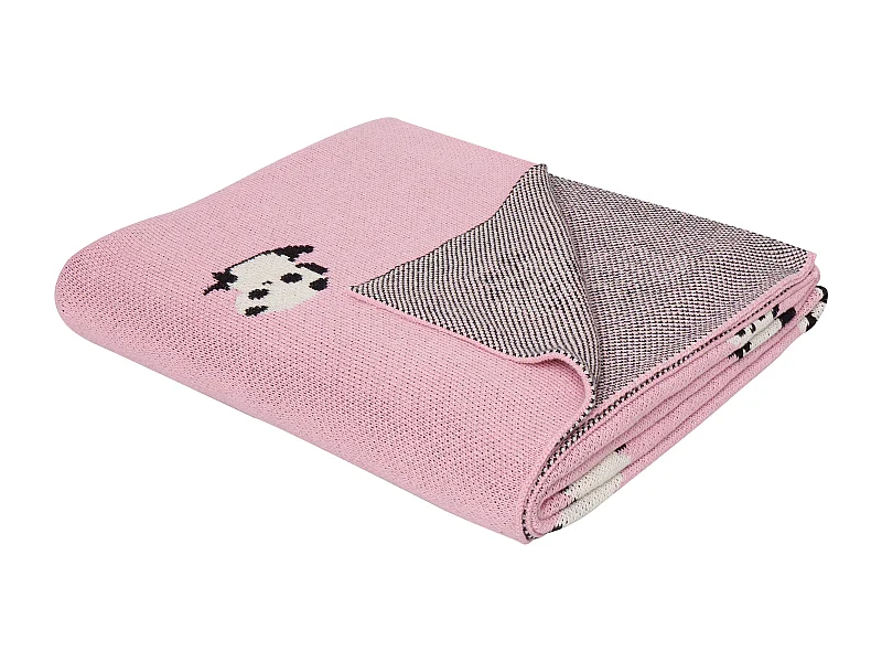 Couverture TALOKAN Coton 130 x 170 cm Rose