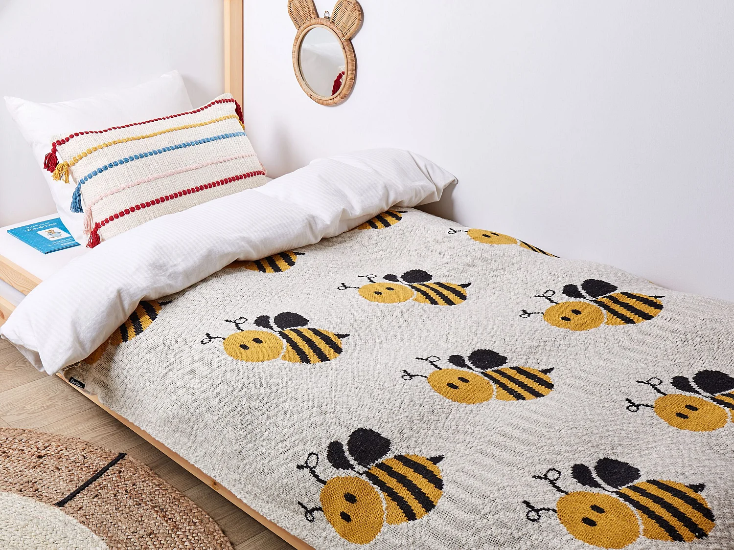 Couverture DRAGAN Coton 130 x 170 cm Beige clair