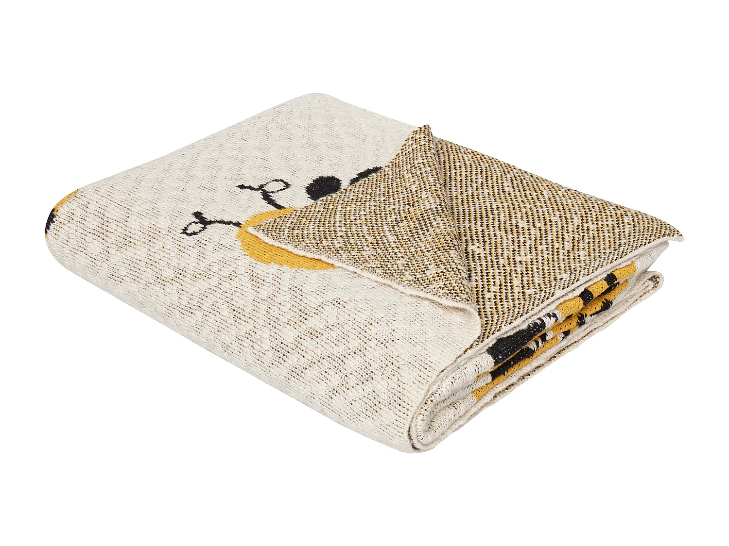 Couverture DRAGAN Coton 130 x 170 cm Beige clair