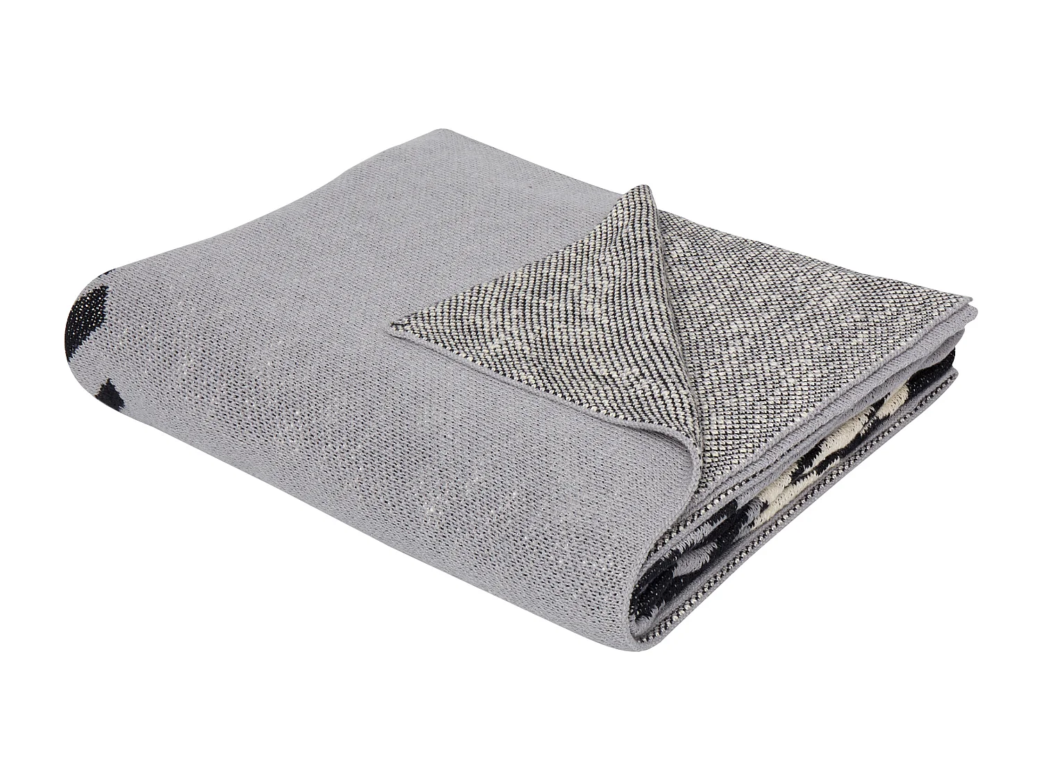 Kuscheldecke MATTA Baumwolle 130 x 170 cm Grau