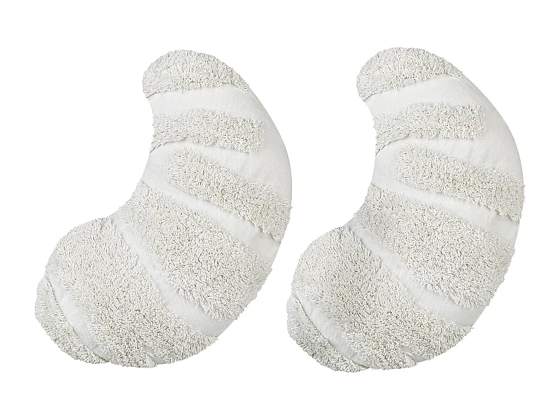 Set di 2 cuscini cotone bianco 40 x 25 cm SNOWDROP