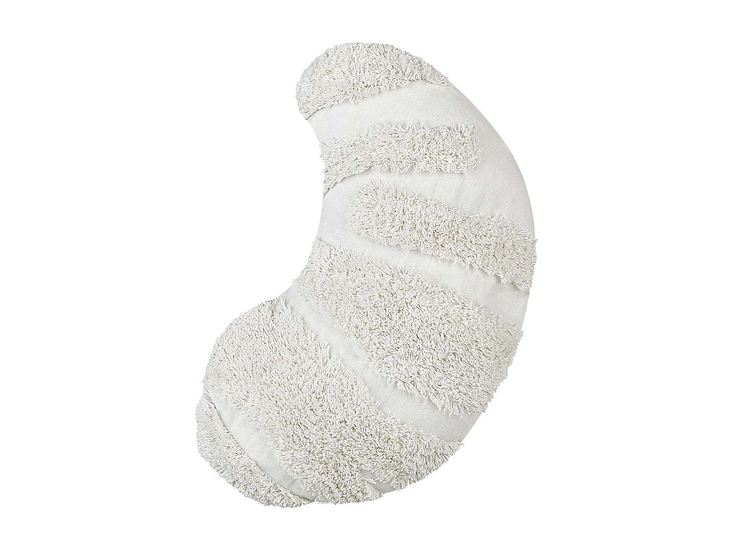 Conjunto de 2 almofadas decorativas com forma de croissant em algodão branco 40 x 25 cm SNOWDROP