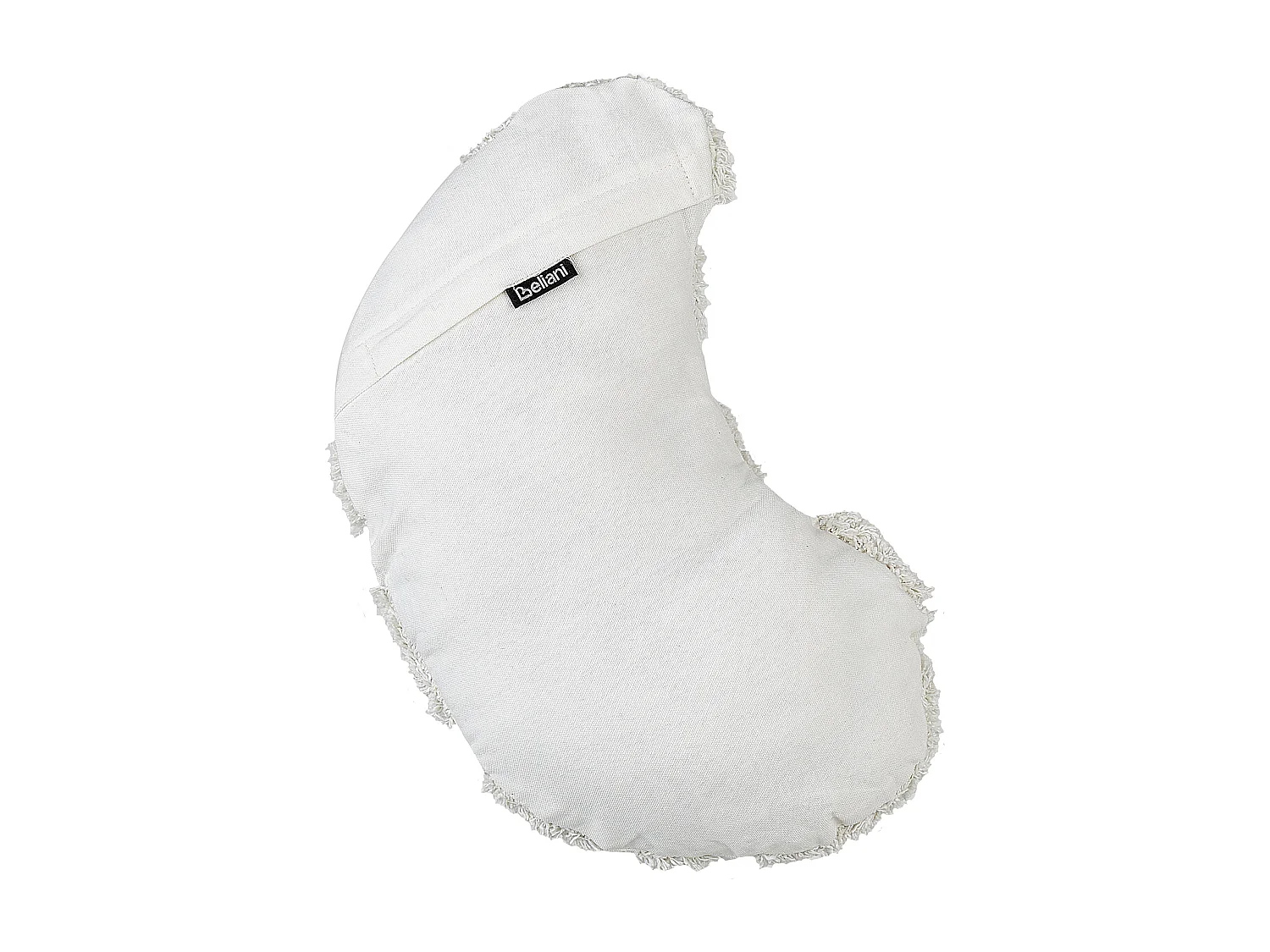 Conjunto de 2 almofadas decorativas com forma de croissant em algodão branco 40 x 25 cm SNOWDROP